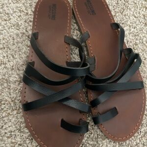 Mossimo Supply Co. Black and Brown Gladiator Sandals